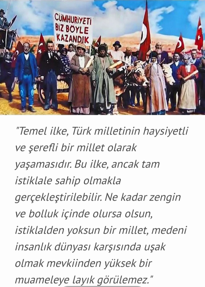 Yaşasın Cumhuriyet,yaşasın tam bağımsız Türkiye🇹🇷🇹🇷