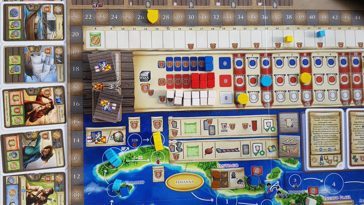 Eurohell_Design's tweet photo. Today in #Maracaibo I concentrated on the quest and expanding France, but lost 250 to 264 against Holger. And then the pirates crossed our plans... ⛵ #alexanderpfister #dlpgames #boardgames https://t.co/K1rR4w9YBC