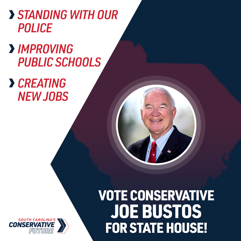 jwarrensc's tweet photo. We need more leaders with real-world experience like @JoeBustos4House: a businessman, retired @USArmy officer, and former law enforcement officer. He will lead the way for responsible economic growth, improving public schools, and he will always stand with our police! https://t.co/NSebWW6wsI