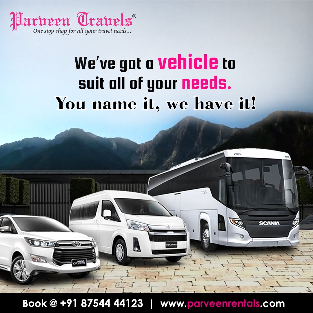 ParveenRentals's tweet photo. We’ve got a vehicle to suit all of your needs. You name it, we have it!
For details,
Visit: https://t.co/dNBrvCsjSi
Call: +91 8754444123 https://t.co/jUUd3ZxnkY