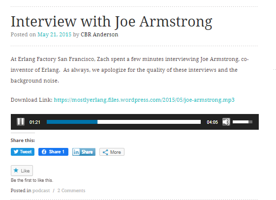 There were also extra and short episodes like this with with Joe Armstrong  https://mostlyerlang.wordpress.com/2015/05/21/interview-with-joe-armstrong/