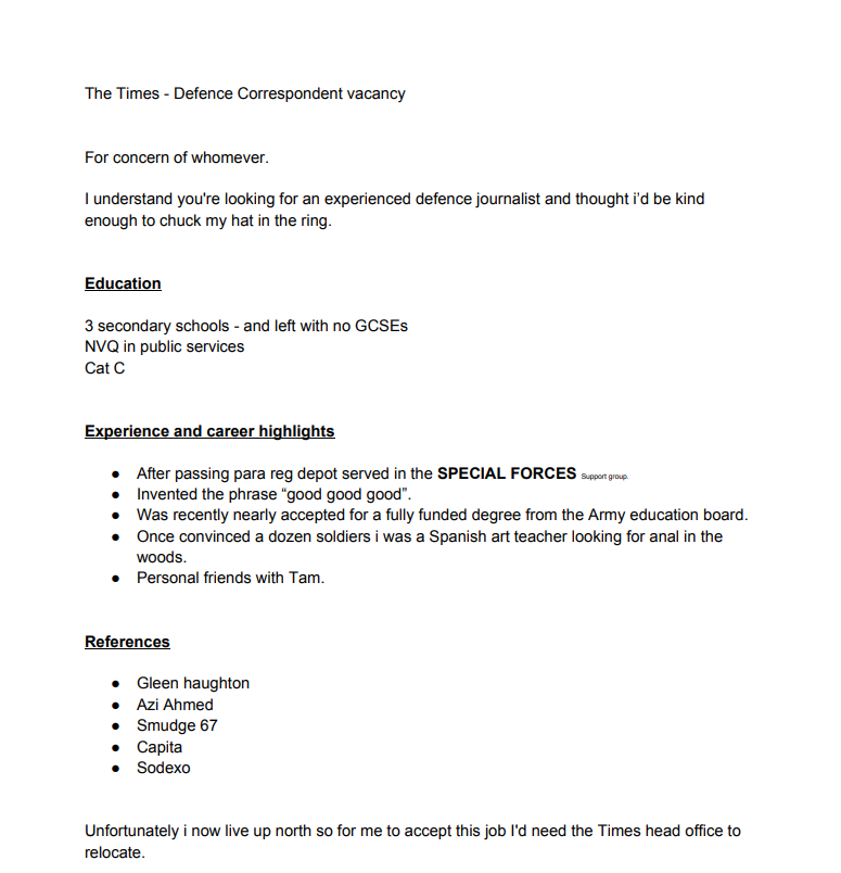 MilitaryBanter's tweet image. My dream job! please help me share this so @thetimes get eyes on!