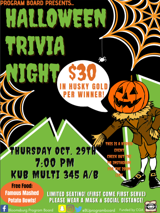 bloomuorient's tweet photo. Spooky Season Trivia! Tonight! https://t.co/MjotAtTHGg