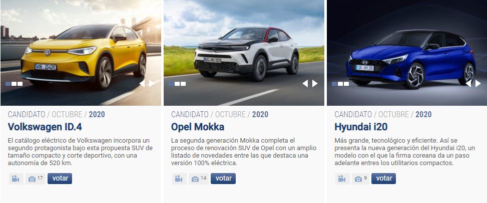 Mejorcoche_es's tweet photo. Quedan tres días para que se cierre la última votación mensual antes de la selección final en la que un jurado elegirá el #CocheDelAño2021. Escoge tu modelo preferido del mes de #octubre 👇

🚕https://t.co/vl20b2bHWF https://t.co/hwZduiuj0S