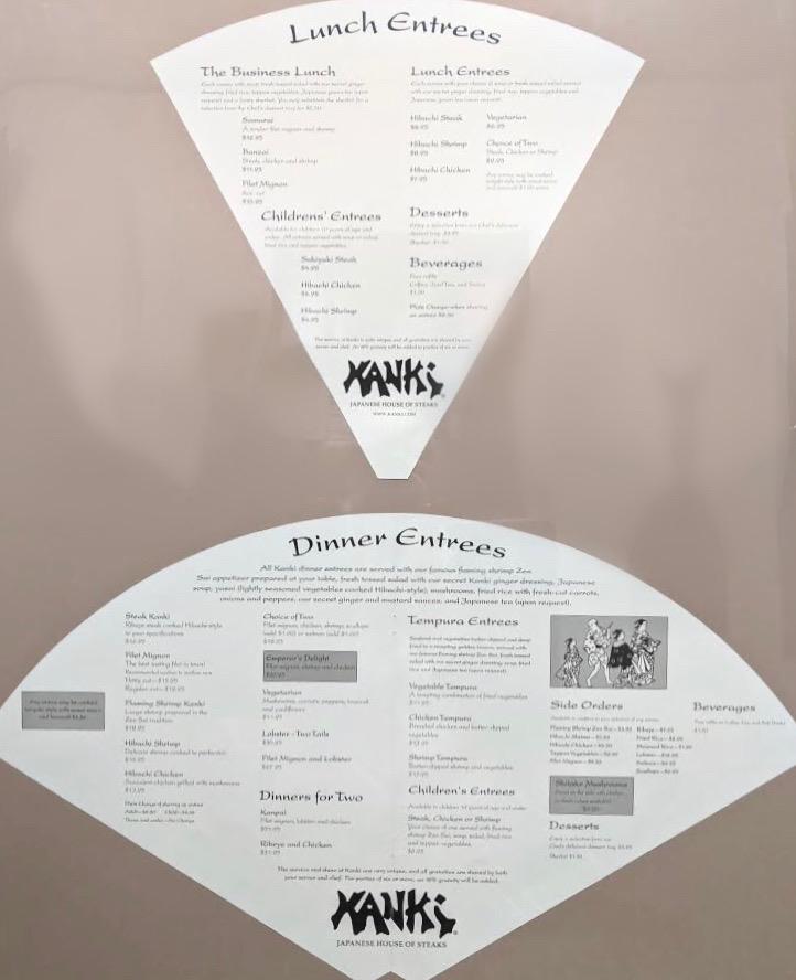 KankiRestaurant's tweet photo. This #ThrowbackThursday, we're wondering who remembers Kanki's paper fan menus from back in the day! π€ FYI- though #Kanki was founded in 1972, these menus are from the late 80's - early 90's.
#KankiRestaurant #RaleighDurham #FoodieFlashback https://t.co/aw0ByzCVNT