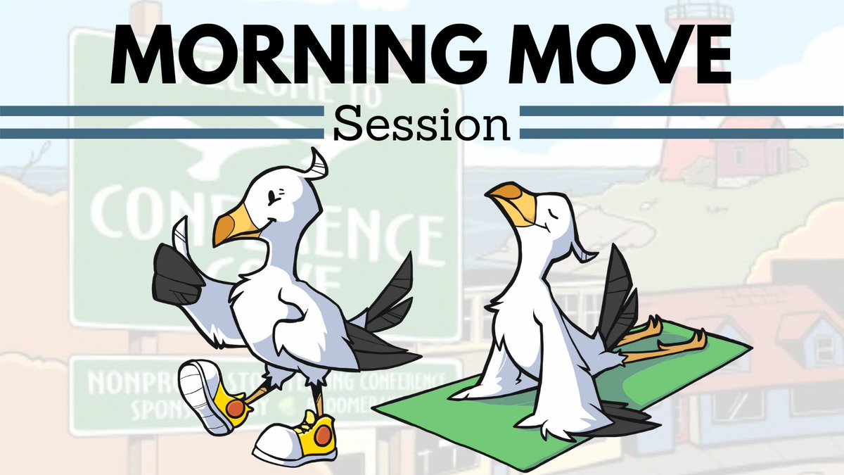 NPStoryConf's tweet photo. Who is ready to move and groove?!
@dhleonardgrants team is hosting their annual #MorningMove session starting at 7:00 a.m. CDT.
Start your morning with your favorite way to get energized; run, walk, yoga, and everything in between!
Don't forget to share your photo. #npstoryconf https://t.co/x3ufLSWQnn