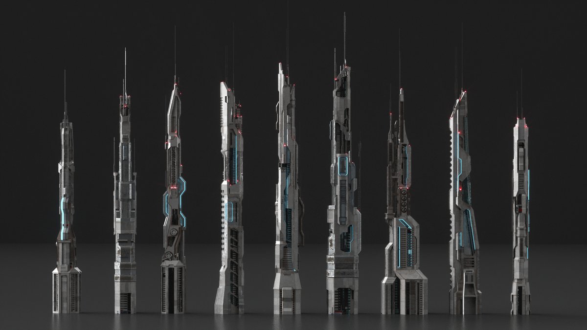 Yota Tasaki 田崎陽太 次の自主制作はsfにチャレンジ ちまちまblenderでsfっぽいビルをモデリングしてます Boxcutterやhardopsの便利さを実感 引きで使うようなのでディティールはほどほど あと何種類か作ったら楽しいシーン構築に入ります かっこいい