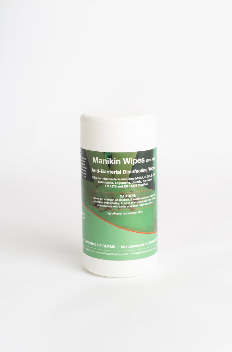 SafetyHygiene's tweet image. Manikin Wipes In Stock. 70% IPA. Contact us today info@safetyandhygiene.co.uk #manikinwipes #firstaid #firstaidinstructor