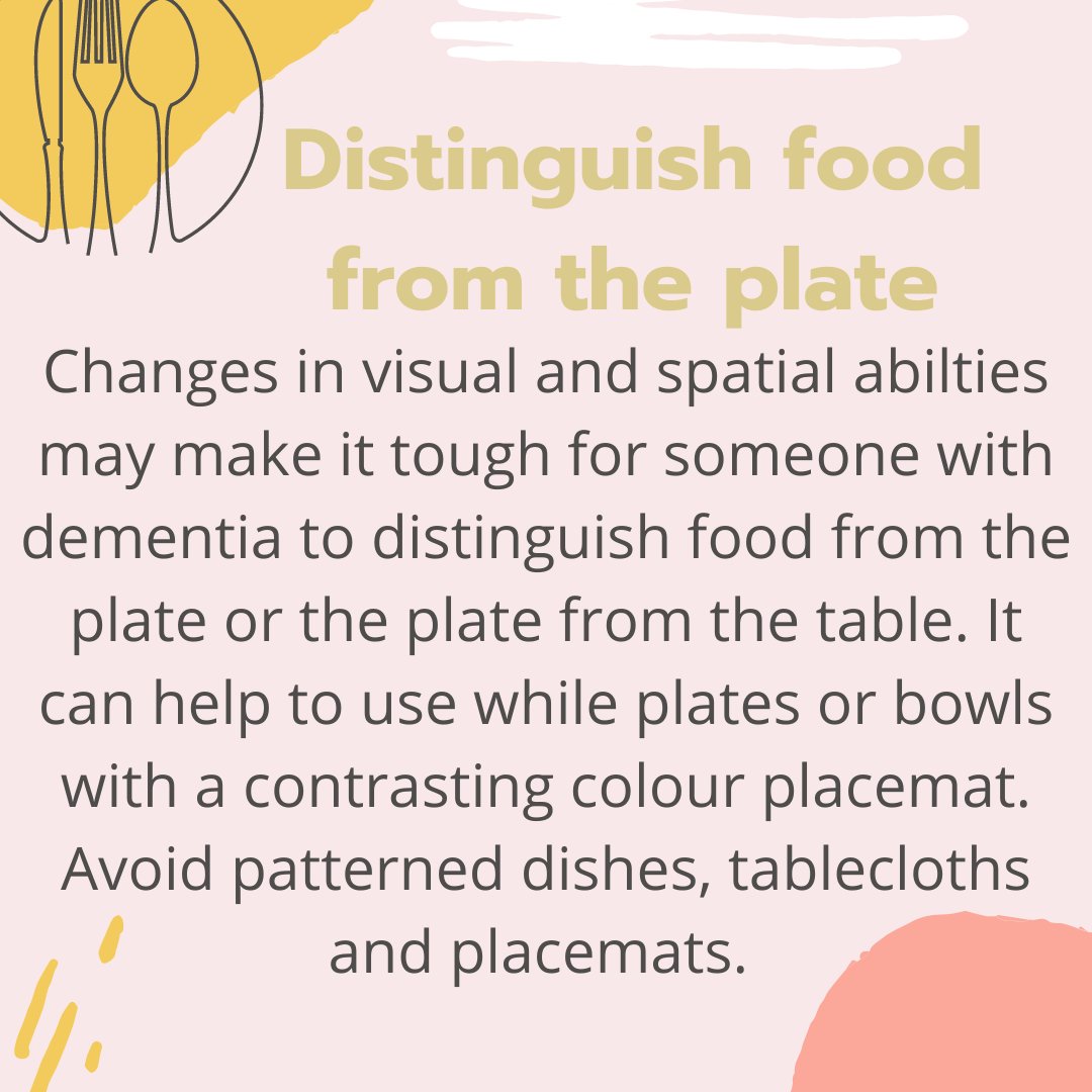 DancingMindDT's tweet photo. Dementia: making mealtimes easier. 8 tips to make meal time easier for caregivers. A thread. Part 1. #alzheimersawareness #dementia https://t.co/M2dwsIJCho