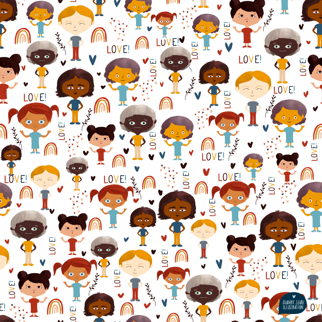 Audrey_suau's tweet photo. This is my finished pattern for @editartz prompt" LOVE KNOWS NO COLOR". I love this subject , so inspiring! Have a nice day!
#surfacepatterndesign #diversity #colors #loveknowsnocolor https://t.co/QK5hV40epq