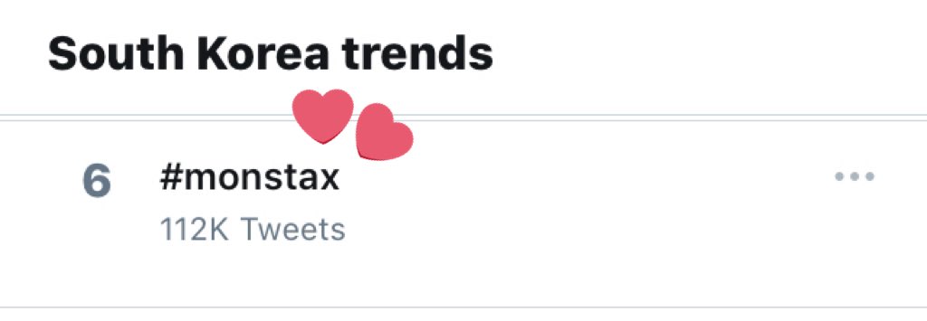 MonstaXVotingSQ's tweet image. MONSTA X is currently trending #6 in South Korea.

🗳️ 1 REPLY = 1 VOTE
🗳 1 RETWEET = 1 VOTE

#MAMAVOTE #monstax @OfficialMonstaX 

• GOAL:
💬1000 REPLIES 
🔁1500 RETWEETS
