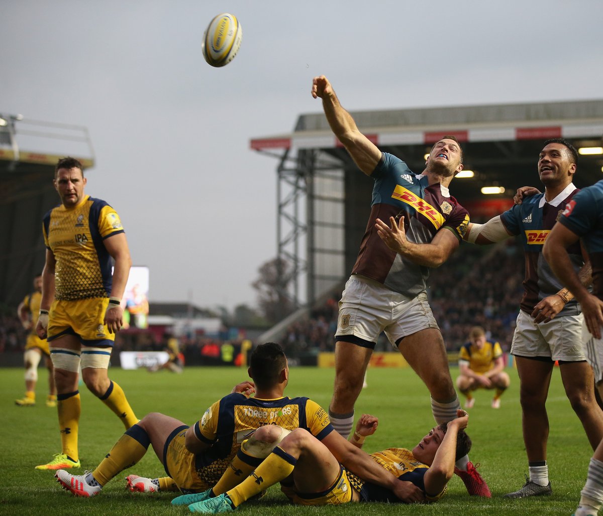 😆 <a href="/timbovisser/">Tim Visser</a> enjoyed scoring the 5th try against Worcester in 2016. 

#OnThisDay #COYQ