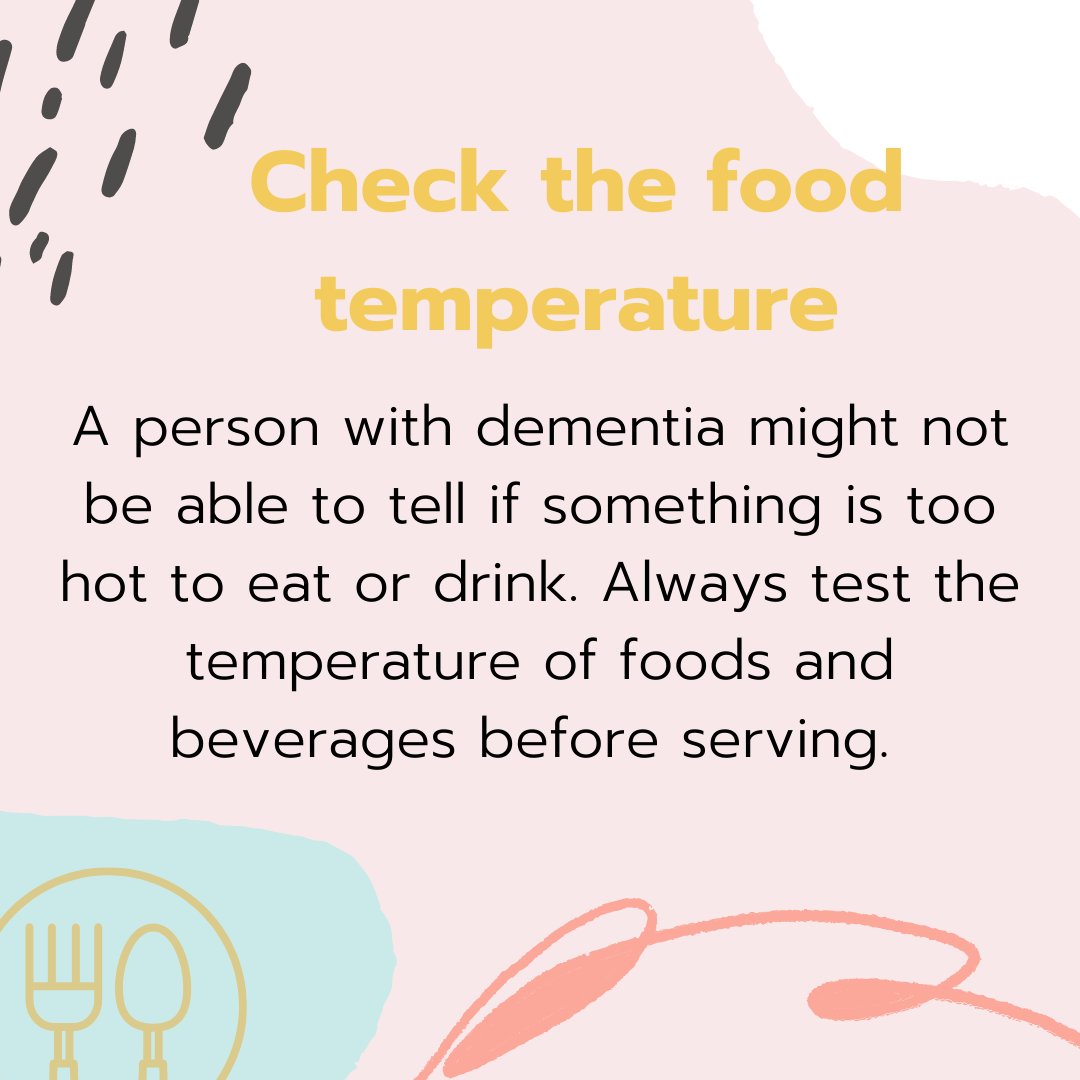 DancingMindDT's tweet photo. Dementia: making mealtimes easier. 8 tips to make meal time easier for caregivers. A thread. Part 2. #alzheimersawareness #dementia https://t.co/odXYPe2EMJ