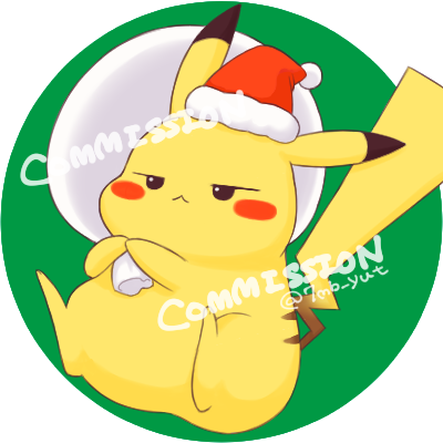 ポケモン ご依頼にてピカチュウのアイコンを描かせていただきました 2枚目は没のラフだけど可 当麻ゆうのイラスト