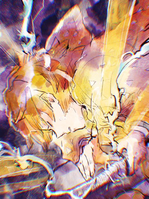 ゃゅょさんがTwitterに投稿した我妻善逸(鬼滅の刃)のイラスト。
