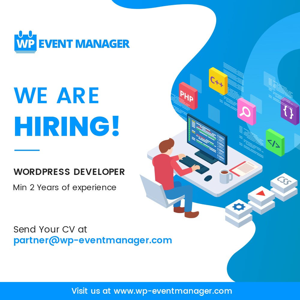 wp_eventmanager's tweet image. We Are #hiring  Experienced Wordpress Developer - Min 2 Years Experience
Send your CV - partner@wp-eventmanager.com 
Visit Us - zcu.io/pVA7