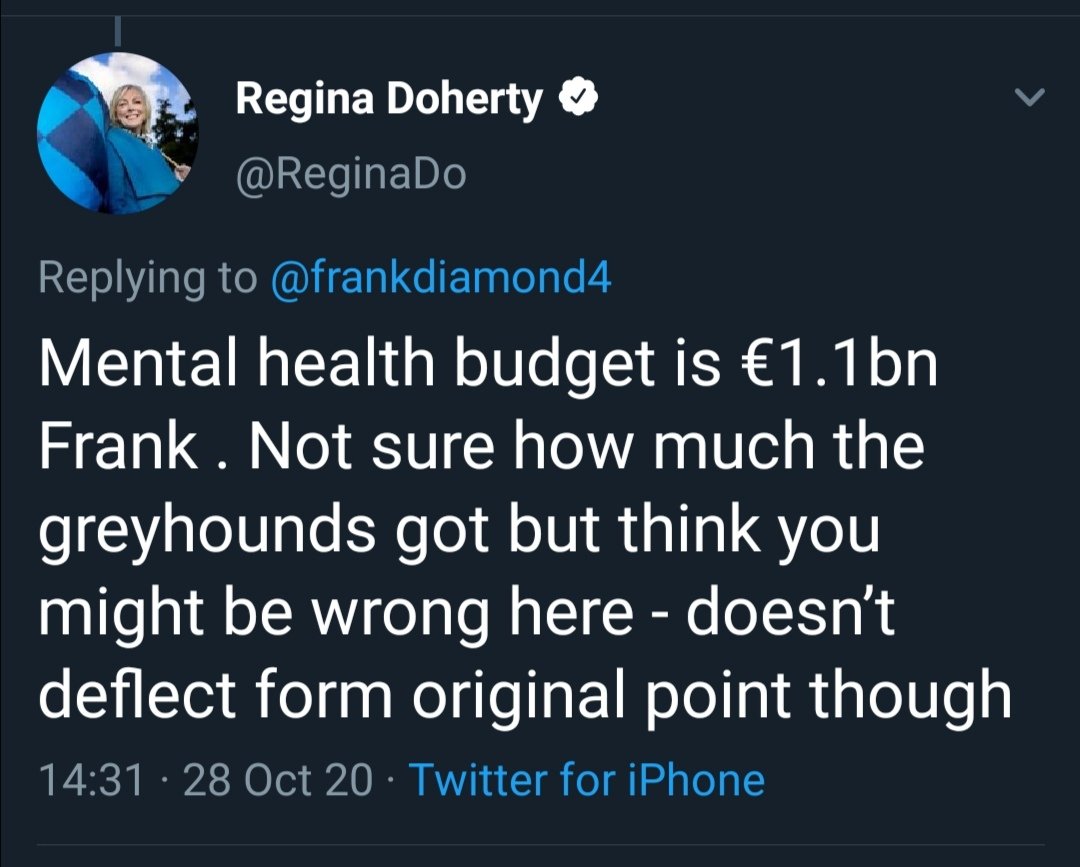Regina Doherty has since deleted quoted tweet  @sharonlambert0