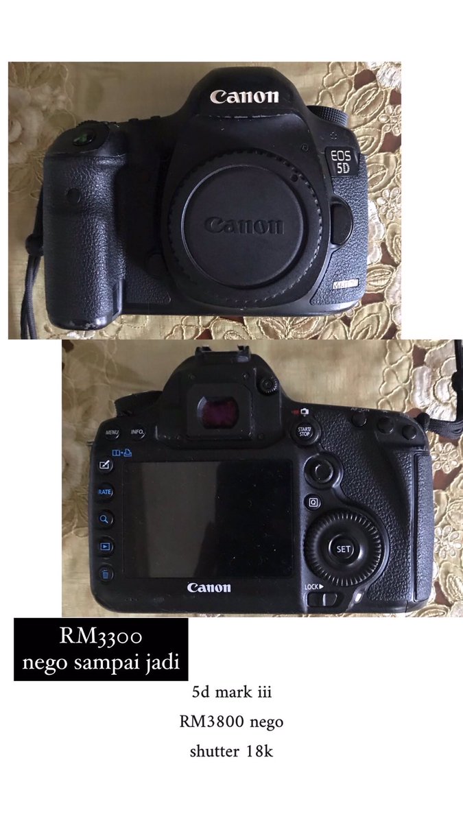 hasippppp's tweet photo. saya ada 5d mark iii untuk dijual.
nego sampai jadi tuan tuan.

mintak tolong rt  shabat2. https://t.co/3zYuN1IAxF