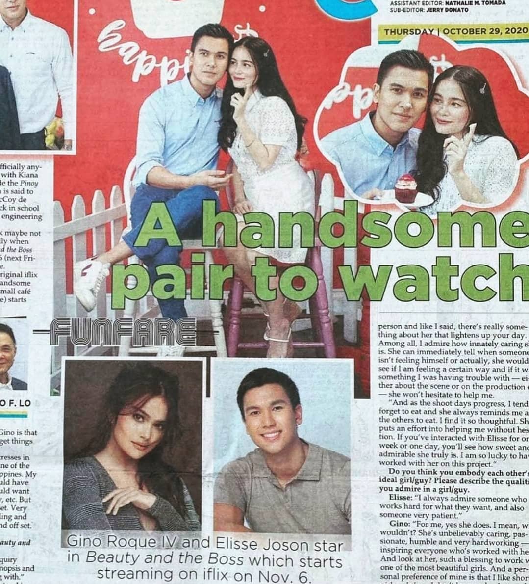 iamginoroqueiv's tweet photo. Wow! Front page tayo on Philippine Star :) 
Dahil sa support ninyo to :) ty!

Salamat din kasi nag trend po tayo today, excited na kami para makita ninyo ang Beauty and the Boss, and thank you to the 50 press people who came sa presscon, see you all on November 6 on iflix! 😃 https://t.co/07adLn7LXk