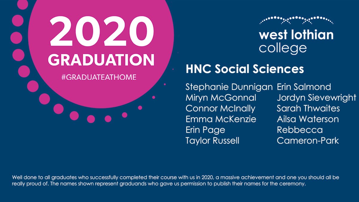 WestLoCollege's tweet photo. A massive congratulations to our Social Sciences and Social Services Graduates!
#GraduateAtHome https://t.co/RTXZqZA1C8