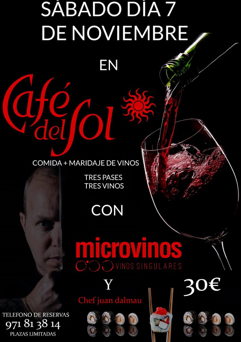 El mejor maridaje de vino y sushi llega a Cala Millor de la mano de <a href="/Microvinos/">Microvinos</a> y Juan Dalmau 

canal4diario.com/2020/10/29/el-…