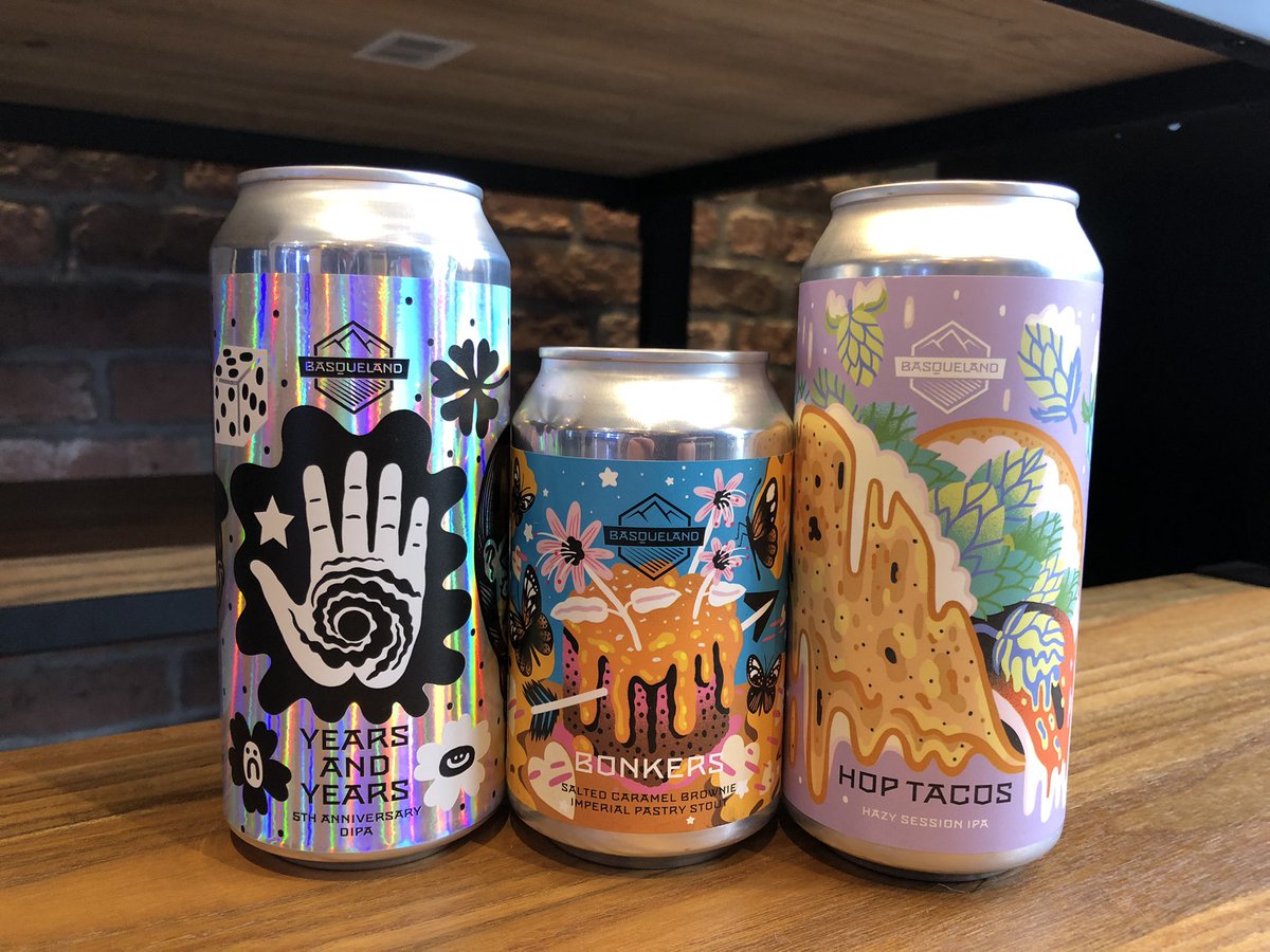 New beers in from @basquelandbrew
-Years & Years 8% 5th Anniversary DIPA
-Bonkers 12% Salted Caramel Brownie Impy Pastry Stout
-Hop Tacos 5.5% Hazy Session IPA
#craftbeer #ale #beer
#beertime #IPA #Guiseley #Yeadon #craftbeernotcrapbeer
#cheers #beerlover
#bottleshop #beershop https://t.co/cyRiGaLcZo