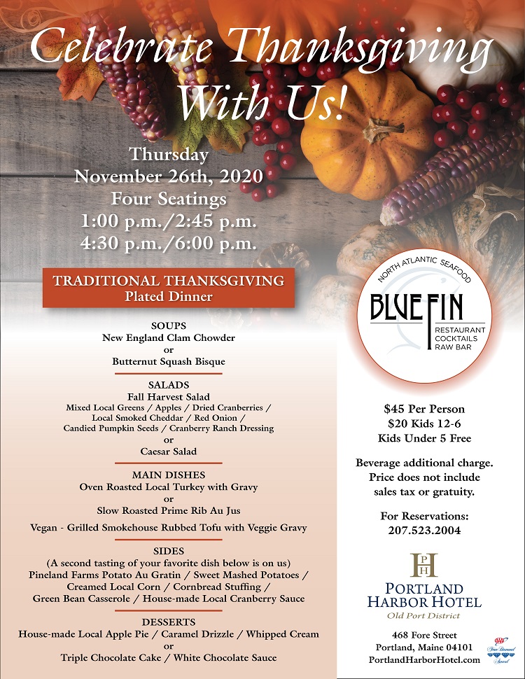 Celebrate Thanksgiving at <a href="/BlueFinPortland/">BlueFinNorthAtlantic</a>