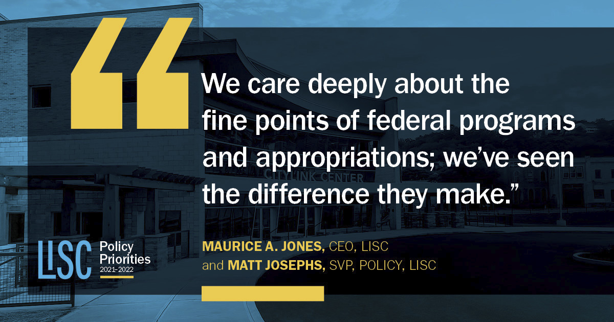 As you head to the polls to choose our country’s leaders, we’d like to share with you a few of the ways that federal policy impacts your community. Read our #2021PolicyPriorities to see what programs affect you and your family. lisc.org/policyprioriti…