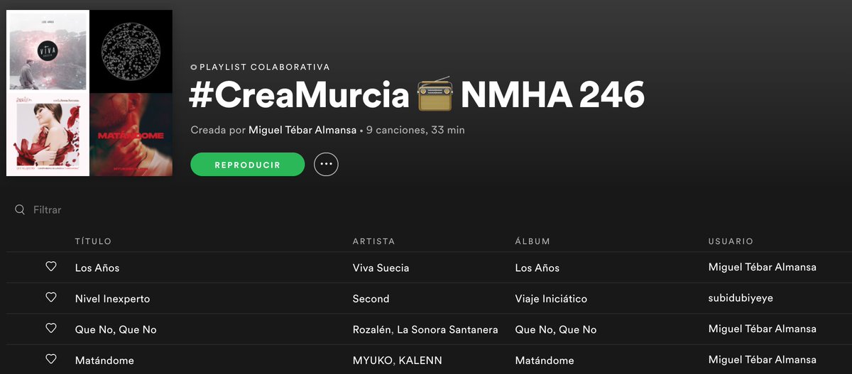 NoAtras's tweet photo. La semana pasada quisimos dedicar nuestro programa al certamen #CreaMurcia y sonó #VivaSuecia #Second #RutoNeón #Rozalén #AntonioSerrano #Myuko (con #Kalenn) y #Colors
🎧 el podcast de #NMHA ▶️ https://t.co/jnVJWoyCO0 https://t.co/ZhQFytCfnc