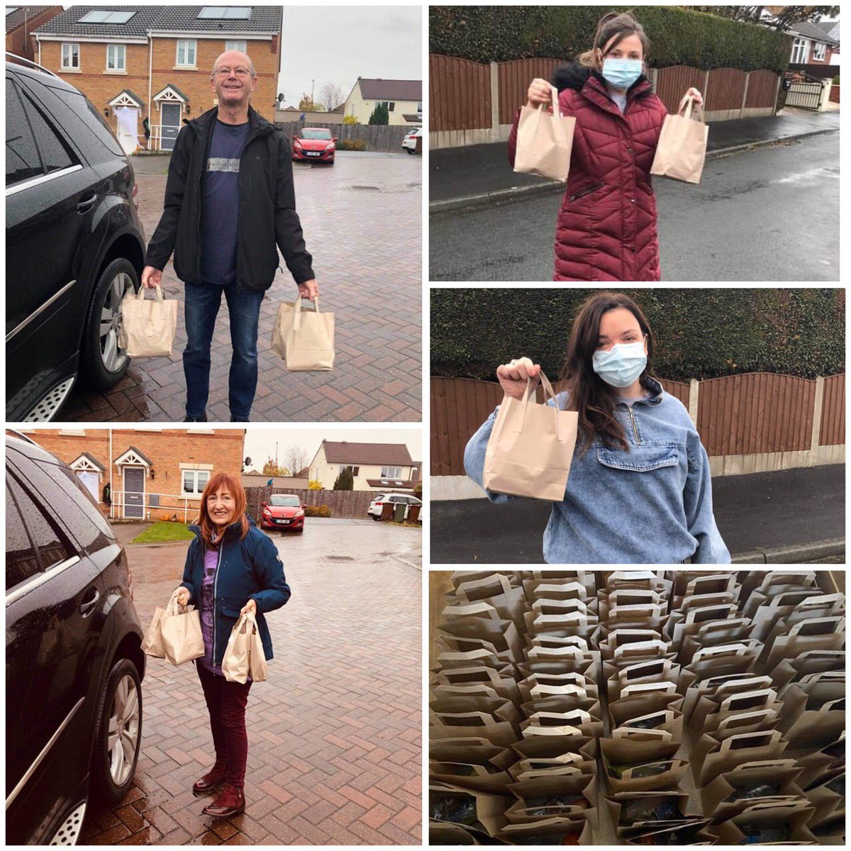 king_cllr's tweet photo. Featherstone Labour District& Town Cllr’s party members & supporters delivering the 100 grab bags in two day’s to children in our community during the school holidays, no child should go hungry #HolidayPitstop #Teamfev #TeamLabour 🌹🌹🌹 https://t.co/YyW5yjpfBb