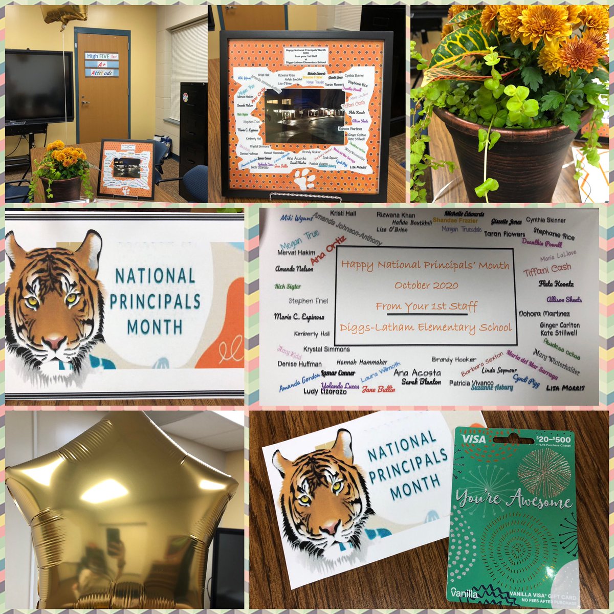 DiggsLatham's tweet photo. Happy #NationalPrincipalsMonth Dr. @cdobsonDobson! Thanks for all you do for our school family! #DLESSchoolFamily #DLESTigerPride @wsfcs https://t.co/XviKxe4ray