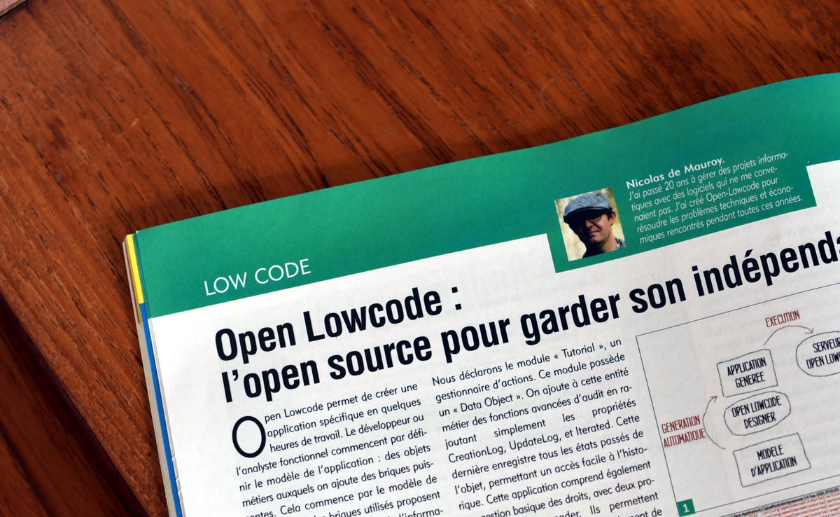 OLowcode's tweet image. Proud that Open Lowcode is part of French magazine 'Programmez' november issue.