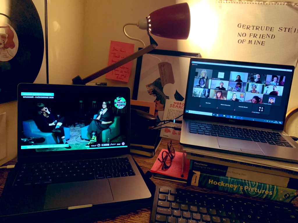 KEYCHANGE ON TOUR

On the left: IRL panel in Poznań on ‘activism in music’ for the 🇵🇱 focus feat new ambassador <a href="/AvtomatMusic/">Avtomat</a> &amp; more⚡️

On the right: virtual mentoring workshop @BIMEnet 🇪🇸 feat @Geonaima in collab with <a href="/shesaid_so/">shesaid.so</a> 

I can’t understand Spanish or Polish but ❤️❤️❤️