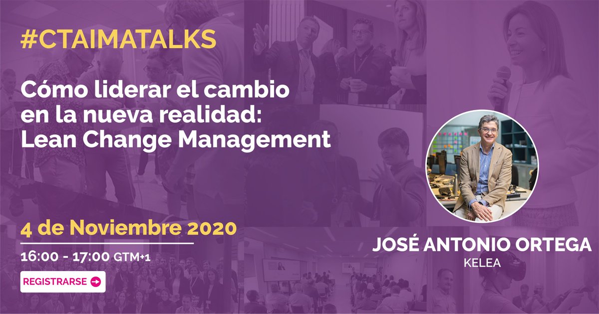 En el próximo #CTAIMATALKS, José Antonio Ortega, Organizational Design Advisor en Kelea, compartirá los beneficios que conlleva aplicar en una organización Lean Change Management🔧

¡No te lo pierdas! Puedes registrarte aquí ➡️ lnkd.in/gTZF_mx