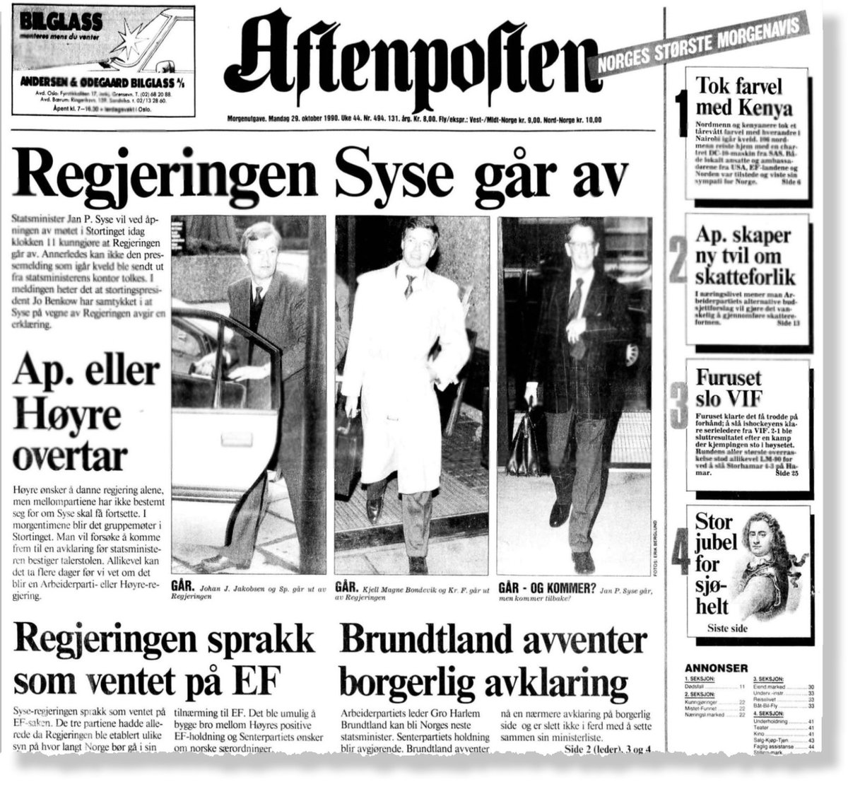 Aftenposten Forside Arkiv