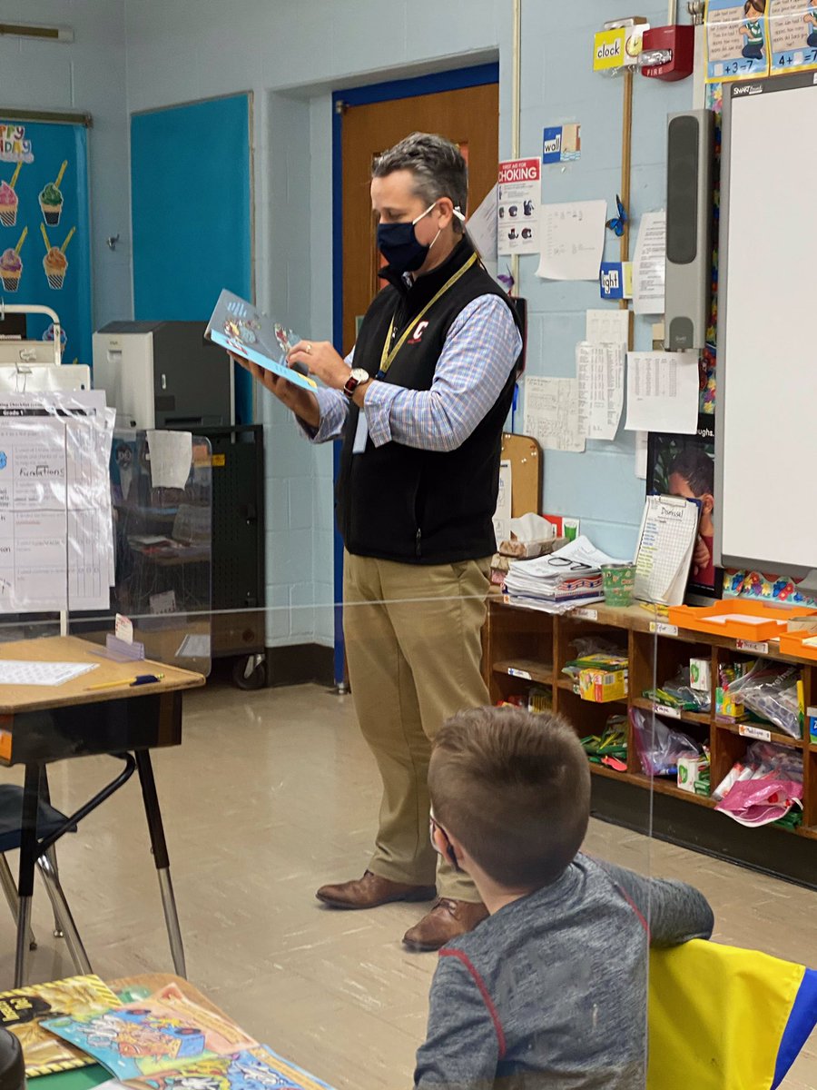 Today Mrs. Panetta’s class celebrated their 1st First Grade Reading &amp; Writing Celebration ! We are so proud of everyone! Surprise guest, Mr. Haubrich, joined in the celebration!! 🎉✏️📝
