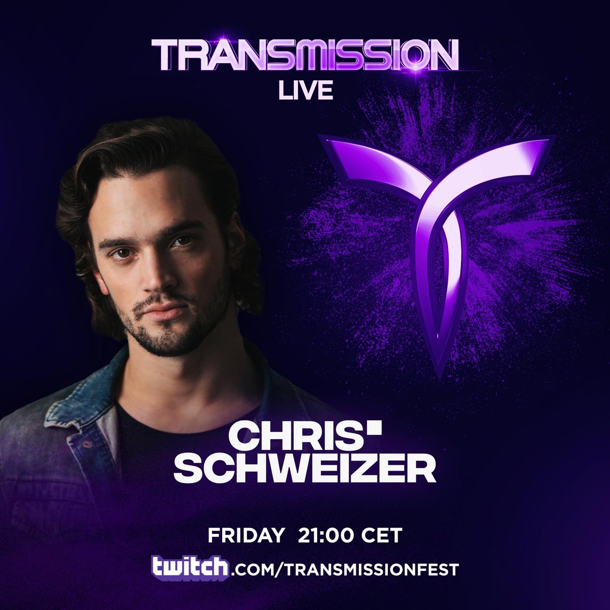 UnitedMusicPRG's tweet image. He rocked the #TMPRG19 pre-party last year and now he's back!
Join @ChrisSchweizer on 𝐓𝐫𝐚𝐧𝐬𝐦𝐢𝐬𝐬𝐢𝐨𝐧 𝐋𝐈𝐕𝐄 tomorrow at 21:00 CET (after @MariaHealydj set) ➡️ twitch.tv/TransmissionFe…

#ChrisSchweizer #Transmission #live #trancefamily #livestream #festival #Twitch