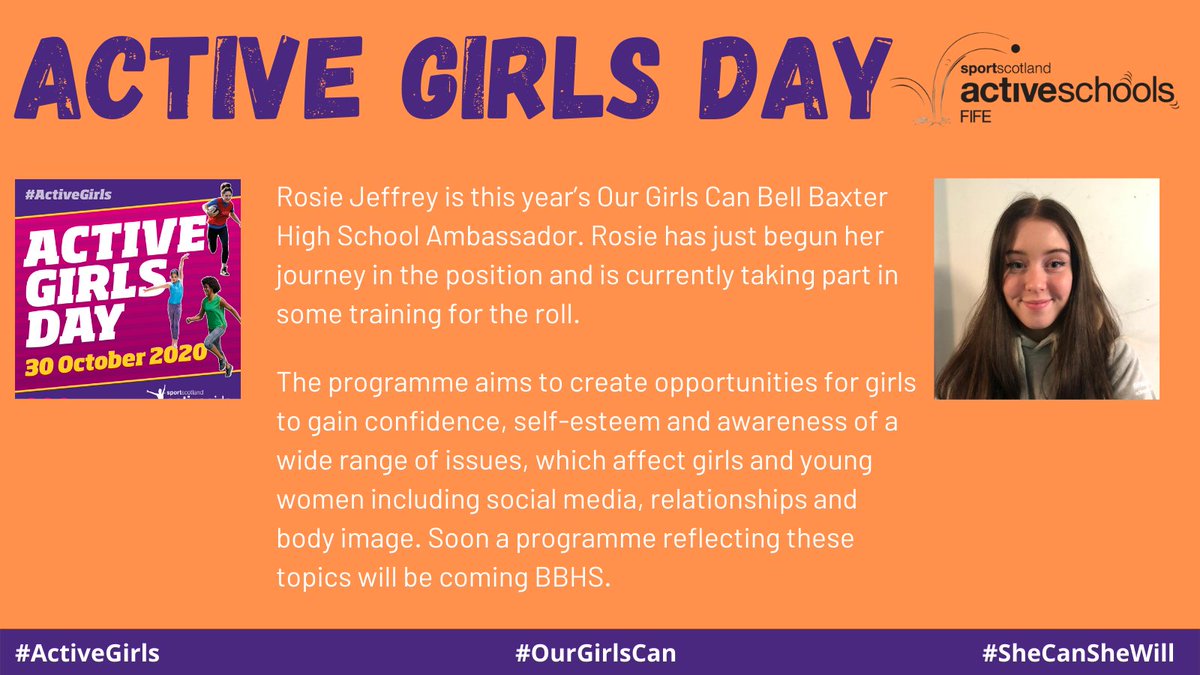 Today is #ActiveGirlsDay, an annual initiative which celebrates the amazing work going into girls' sport, the progress around girls' participation, and the incredible role models making it happen

To celebrate I wanted to give a shout out to pupil Rosie Jeffrey @rosiejeffreyy