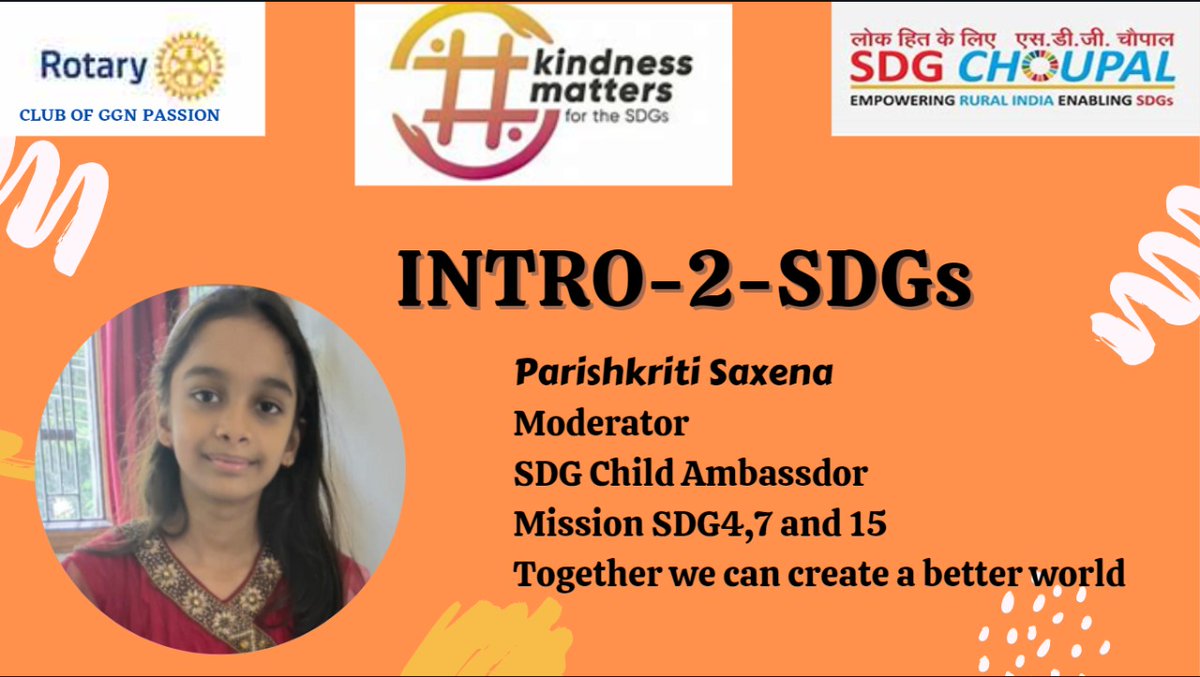 Meet #Parishkriti Moderator for Session on Intro-2-SDGs Nov 1 #sundayvibes @sdgchoupal @edu_sdg @passion_rotary @Rotary @Shalini040876 @RonitMathew @MathewBhavna @pkdhillon08 @Kapoor_Divya_ @SDGaction @nagrikfdn https://t.co/d1pVCvx3iw