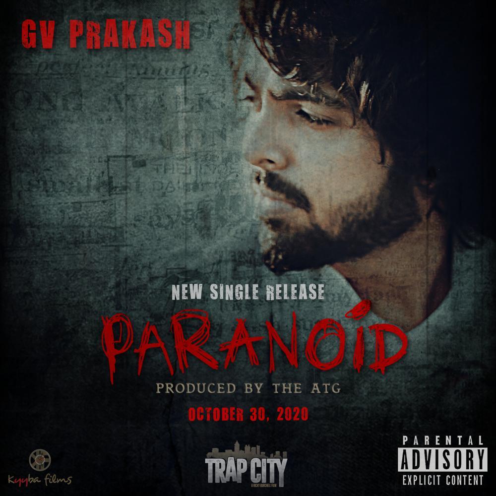 TrapCityFilm's tweet photo. #Paranoid first single from #Trapcity releasing
 on 30th October 2020!

Performed by @gvprakash @theOmarGooding
@sarocthemc
Produced by 
@TheOneATG

@KyybaFilms @Telganesan #TKG #gvprakashkumar #TheATG #AshwinTGanesan @brandontjackson #SaRoc #omargooding #rickyburchell https://t.co/xMfPAqgXQC