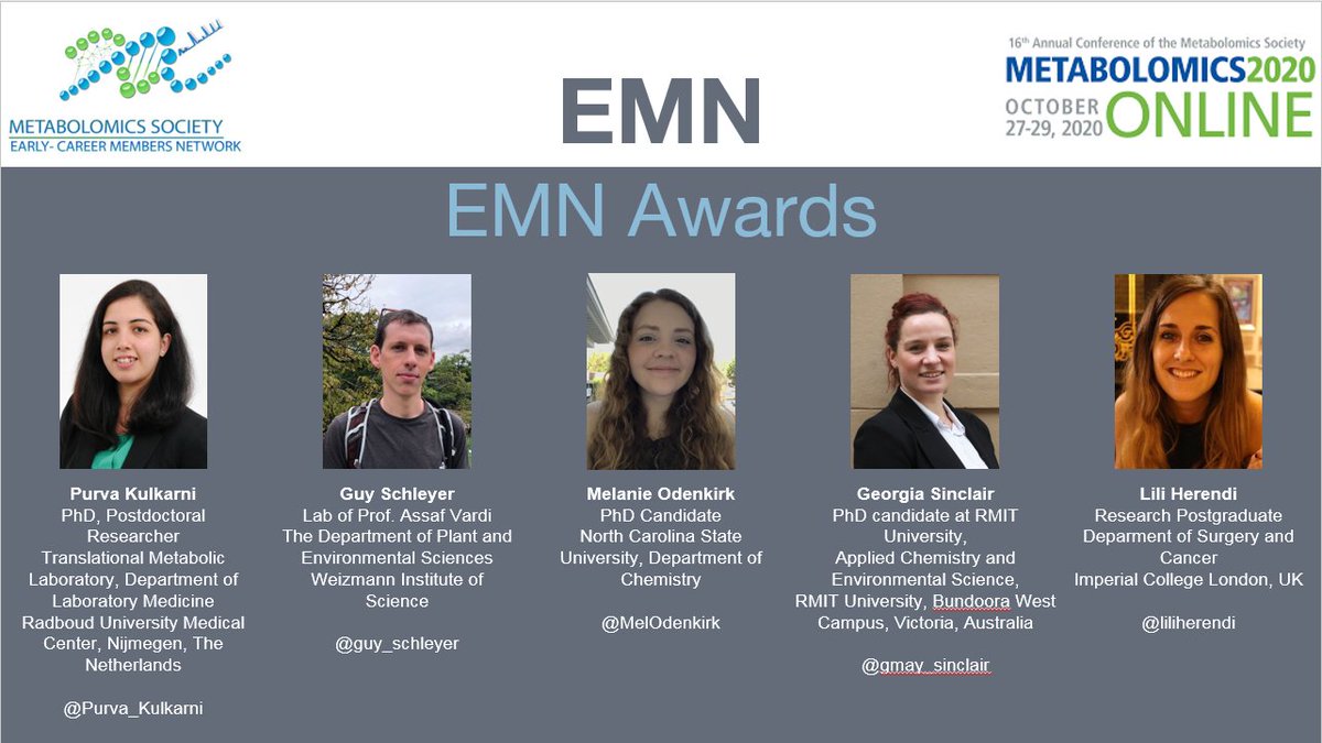EMN_MetSoc's tweet photo. We would like to congratulate once again the 5 grantees of the EMN award for 2020! Well done @Purva_Kulkarni , @guy_schleyer , @MelOdenkirk , @gmay_sinclair and @liliherendi!
#MetSoc2020 https://t.co/xhiKJWeSZq
