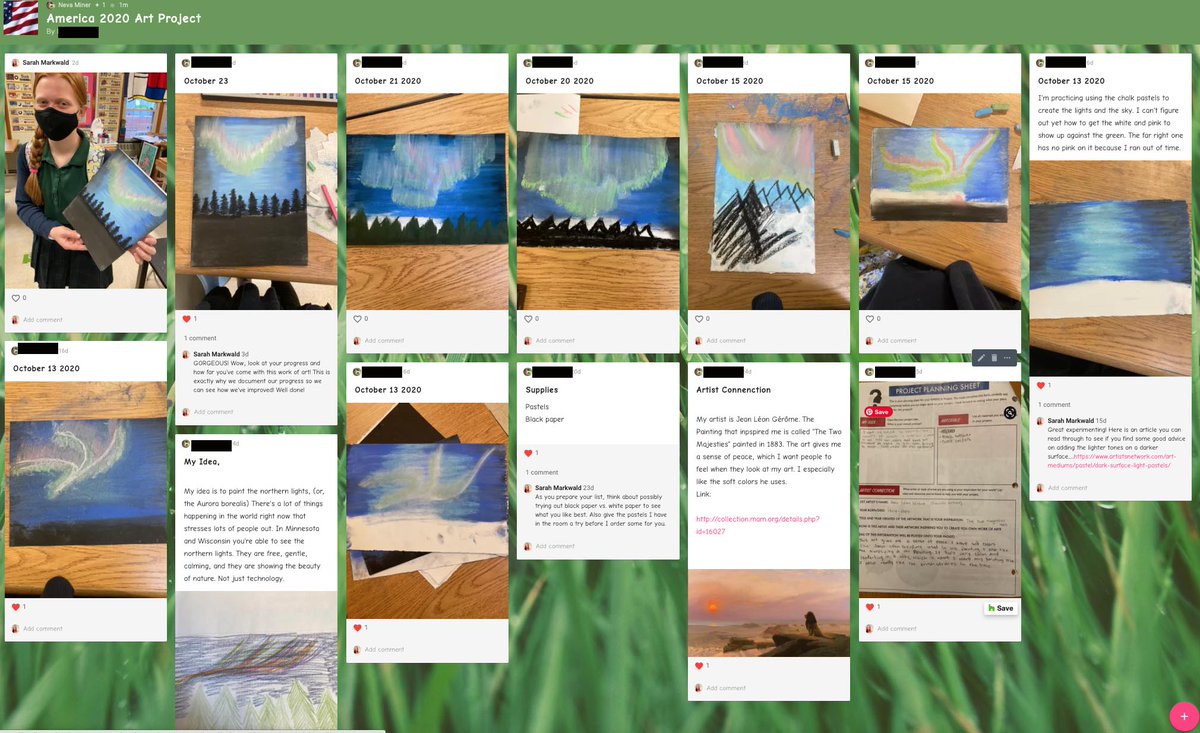 Thank you <a href="/padlet/">Padlet</a> for helping my Middle School artists see the value of documenting their artistic process! Here they can #reflect and #observe how far they've come! #developcraft #SHoM #TAB <a href="/LifeAtUSM/">Lucas Spielman</a> #usmfac #arteducation