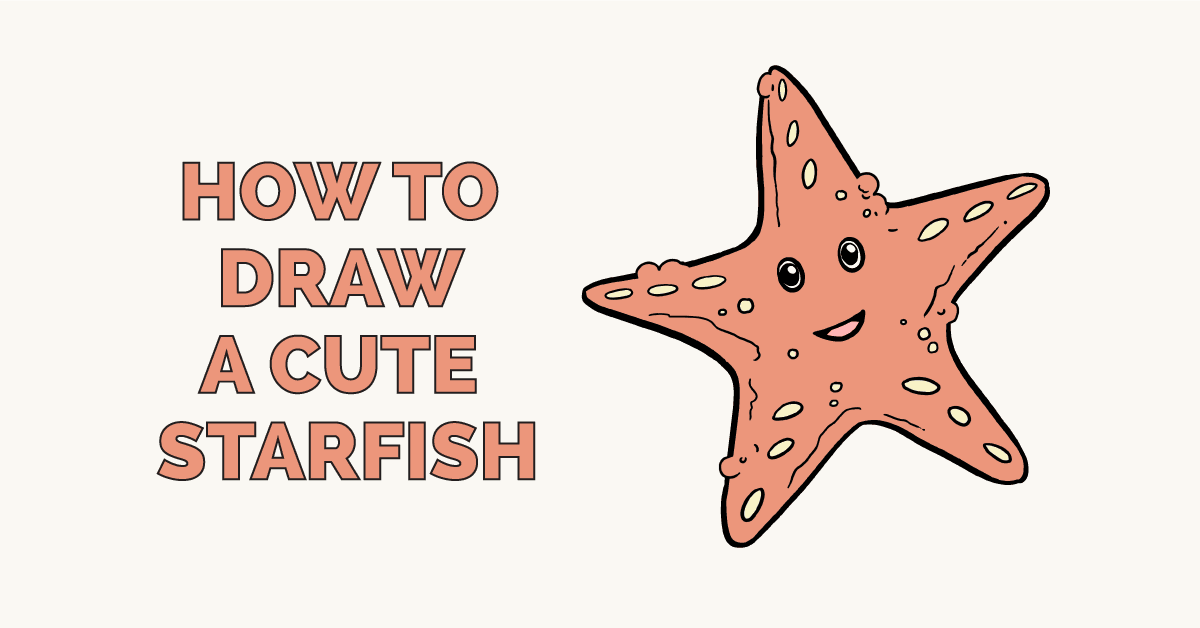 How to DRAW a STARFISH Easy Step by Step 