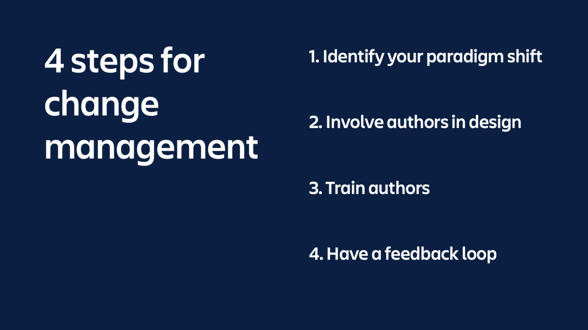 jrc_collins's tweet image. Changing content management systems (or bringing in a CMS) is a big deal for the authors/editors who will use it. Make sure that you’re including them in the change process. #FastForward2020 (1/5)