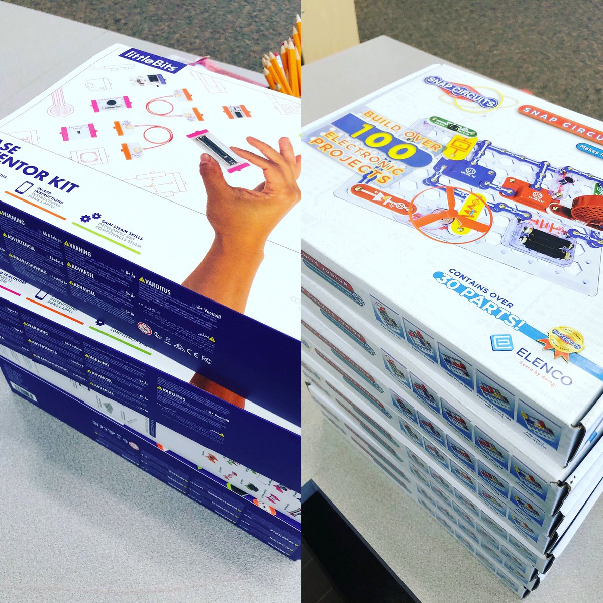 LibraryCarver's tweet photo. Getting ready for some circuitry fun in the Carver Library! Beginning a collaborative unit with art and music to fully explore STEAM concepts with our 3rd through 5th graders! #GISDlibraries #carvercolts #GISD #STEMeducation #STEMDay https://t.co/UPdQdF5sbS