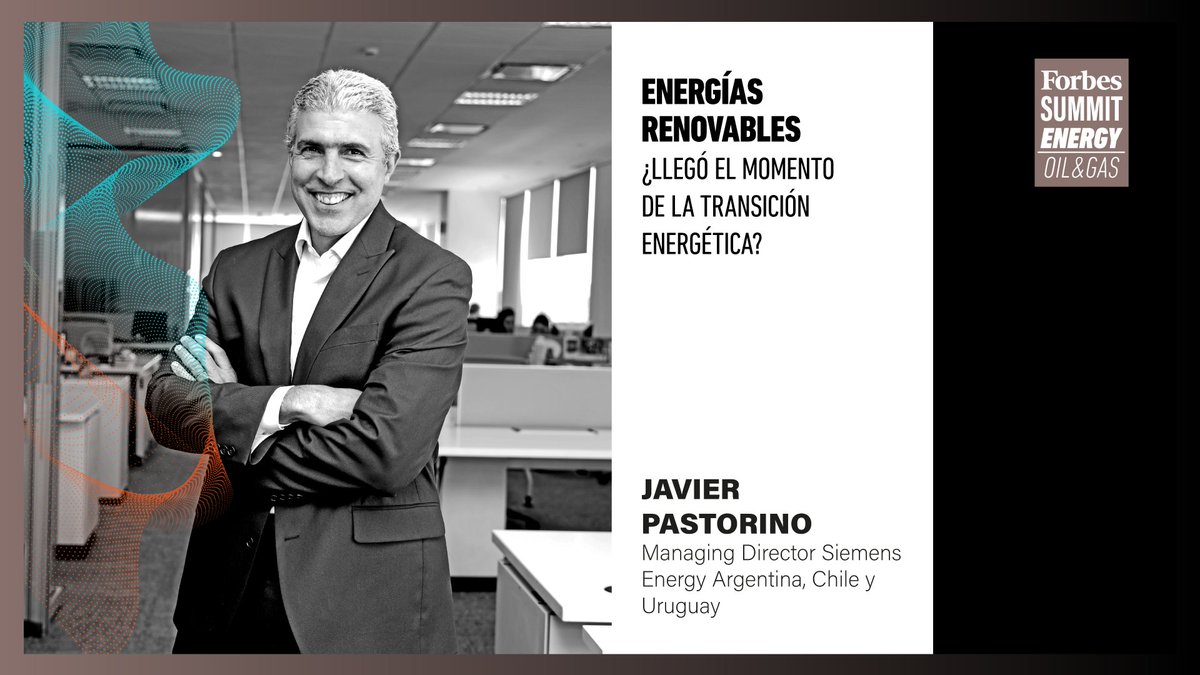 forbesargentina's tweet photo. En #ForbesEnergy, Javier Pastorino explica que @Siemens_Energy "se enfoca en la descarbonización y la digitalización de la energía". El Managing Director de la flamante compañía para Arg, Chile y Uruguay, dice que "Argentina tiene el mejor viento del mundo". https://t.co/H9y2oPDryO