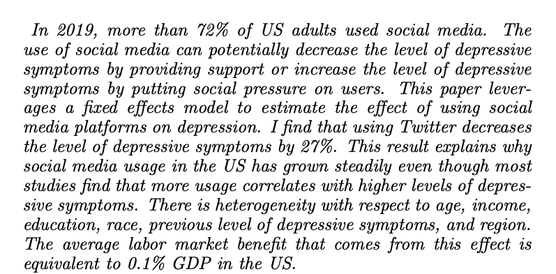 Qin JiangJMP: "Social Media Usage and the Level of Depressive Symptoms in the United States"Website:  https://sites.google.com/usc.edu/qinjiang/home