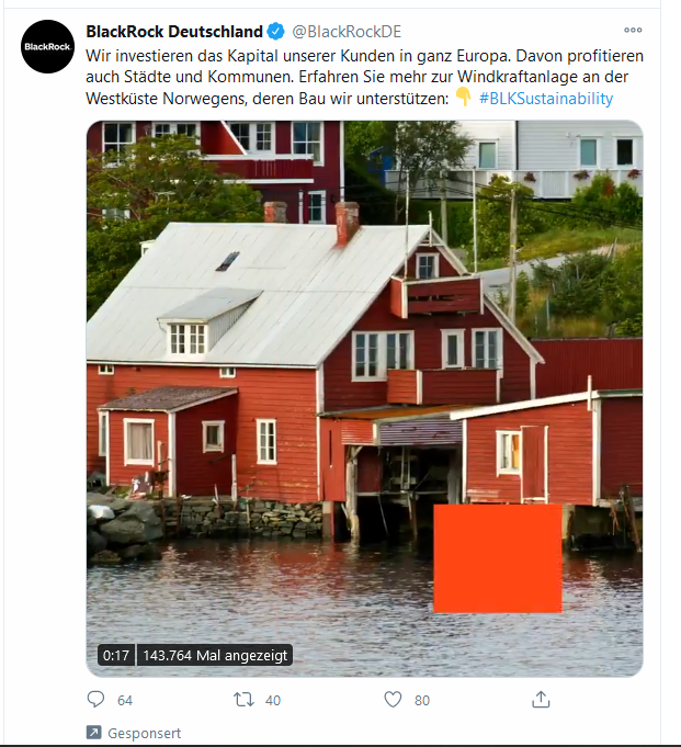 miguelitoj89's tweet photo. Zu kritische Töne gestern? #BlackRock will mich nach dem Web-Seminar jetzt von ihrem Engagement für die Umwelt überzeugen 🤓#sponsoredTweets https://t.co/vmPN2A7GZy