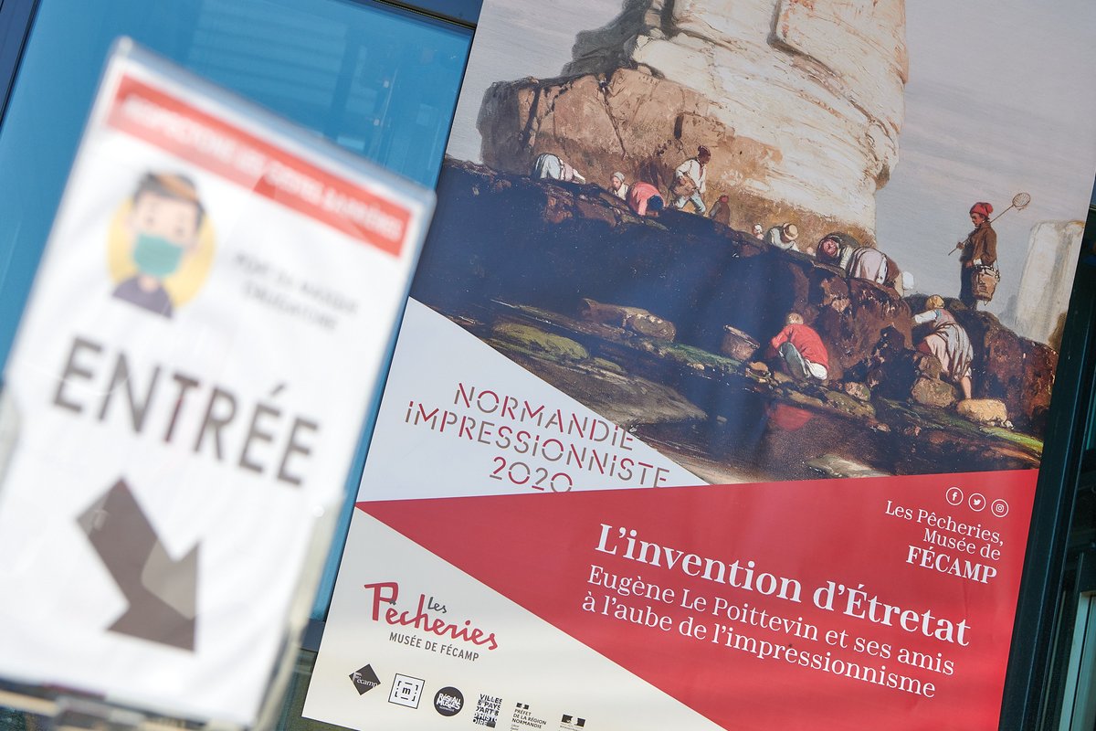 ⚠️😰 Malheureusement il ne vous reste plus que quelques heures pour (re)découvrir l'exposition @Festival_NI "L'invention d'Étretat", notre musée fermant ses portes dès 18h00 et jusqu'à nouvel ordre...