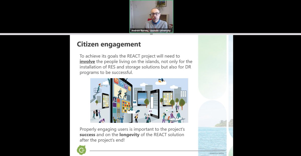 Andrew, being “theoretical” and “optimistic”, quoting @TomMesserve, pointed out the importance of user engagement for  #renewables to thrieve on islands!